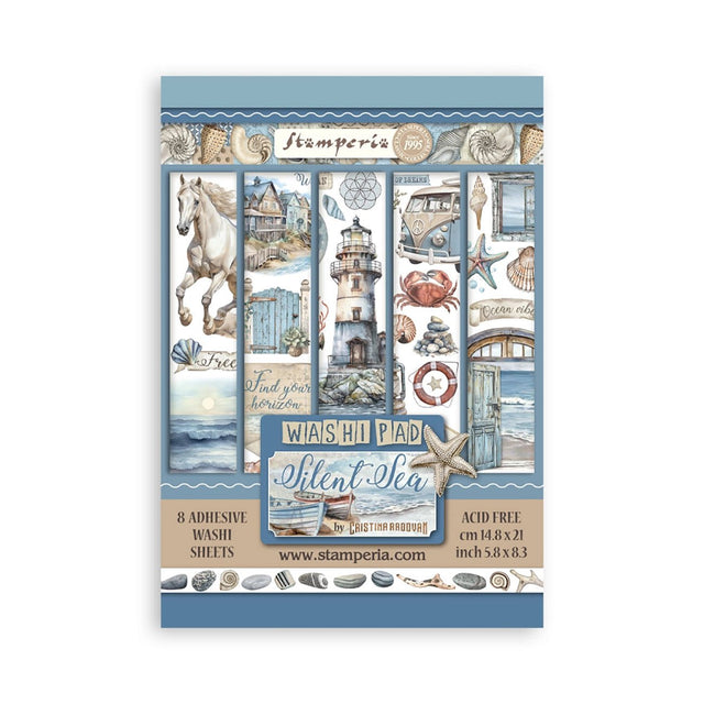 Stamperia Silent Sea – Washi Pad (A5, 8 Bögen) - PerlineBeads SA