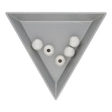 Stardust Metallperlen – 8 mm, Versilbert (5 Stück) - PerlineBeads SA
