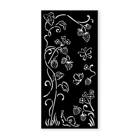 Stencil „Hidden Grove – Strawberries“ | 12 × 25 cm - PerlineBeads SA