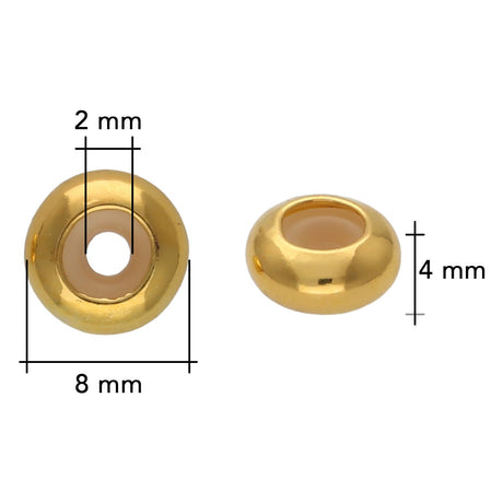 Stopper Perlen - Vergoldet - PerlineBeads SA