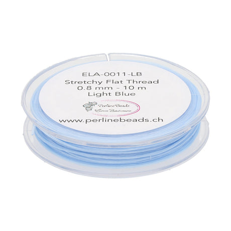 Stretchy elastische Schmuck-Faserkordel 0.8 mm - hellblau - PerlineBeads