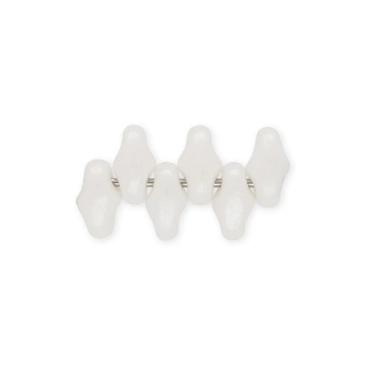 SuperDuo 2,5 x 5 mm - White Luster - PerlineBeads SA
