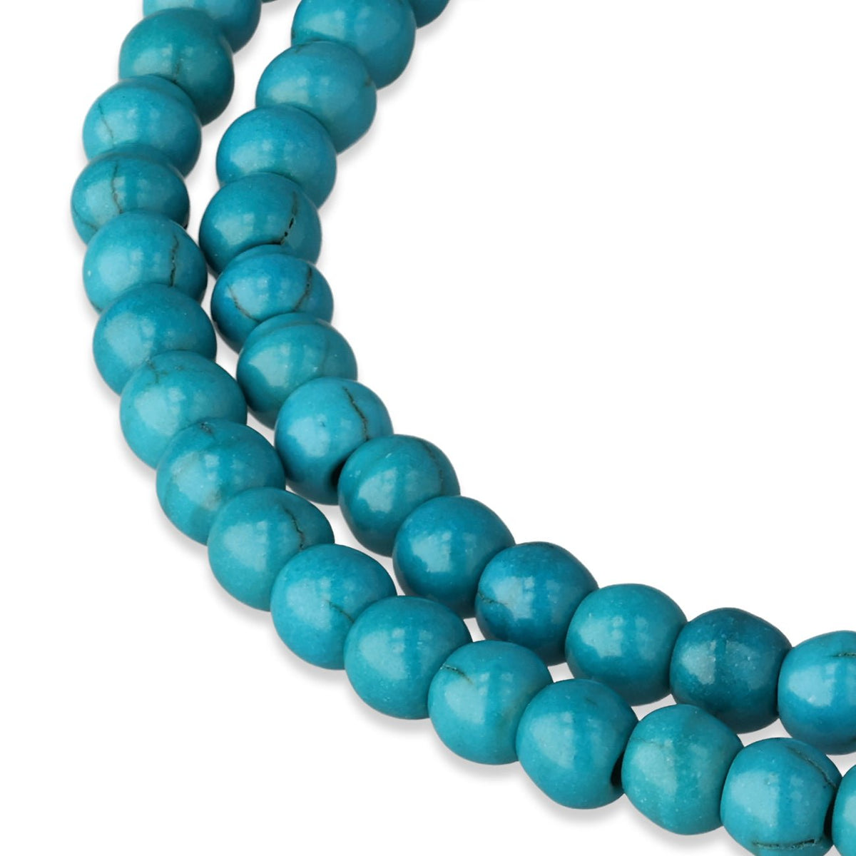 Tibetischer Türkis Perlen · rund · 4 mm - PerlineBeads SA