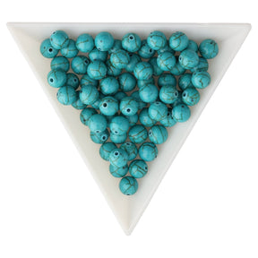 Tibetischer Türkis Perlen · rund · 6 mm - PerlineBeads SA