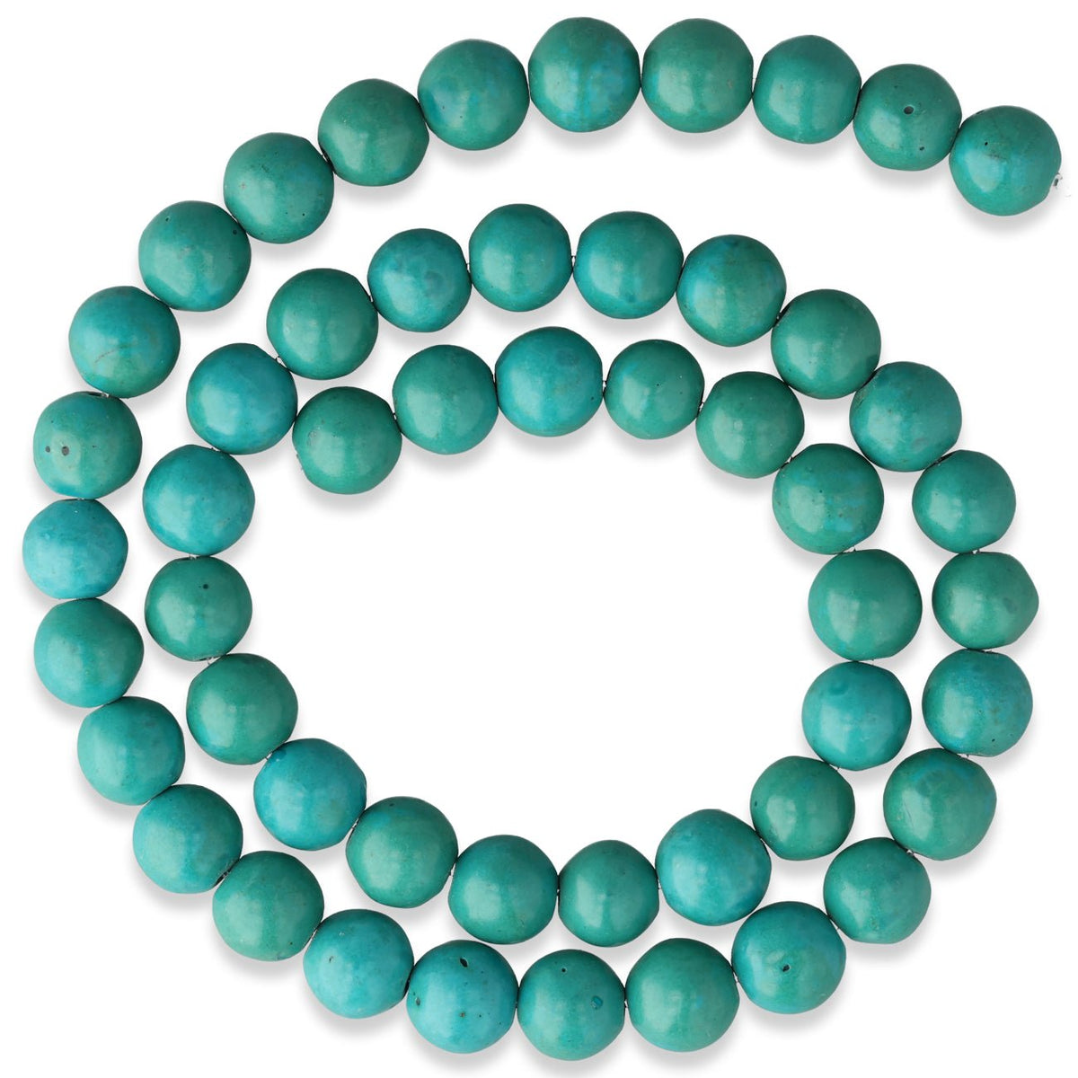 Tibetischer Türkis Perlen · rund · 8 mm - PerlineBeads SA
