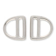 Tierra Cast - D Ring Verbindungselement - Helles Rhodium - PerlineBeads
