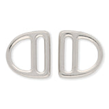 Tierra Cast - D Ring Verbindungselement - Helles Rhodium - PerlineBeads