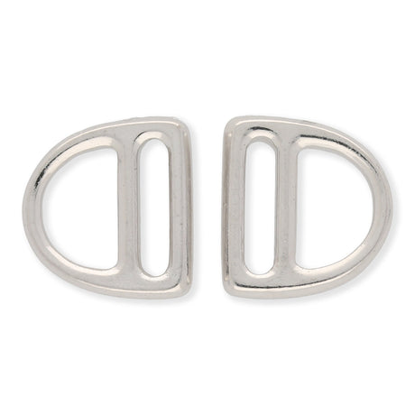 Tierra Cast - D Ring Verbindungselement - Helles Rhodium - PerlineBeads