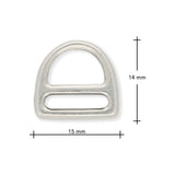 Tierra Cast - D Ring Verbindungselement - Zinnfarbe - PerlineBeads