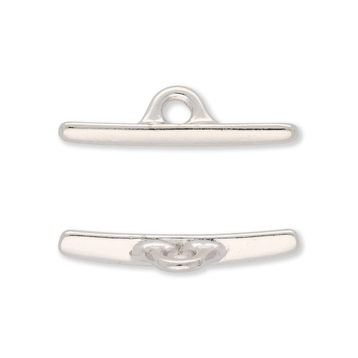 Tierra Cast - Knebel zu D Ring - Helles Rhodium - PerlineBeads SA