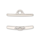 Tierra Cast - Knebel zu D Ring - Helles Rhodium - PerlineBeads SA