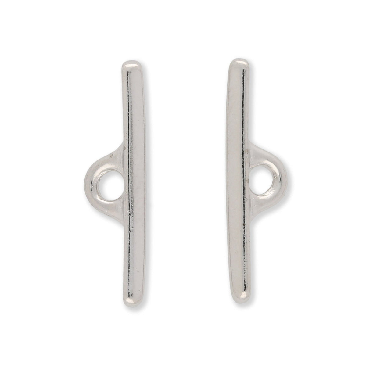Tierra Cast - Knebel zu D Ring - Helles Rhodium - PerlineBeads SA