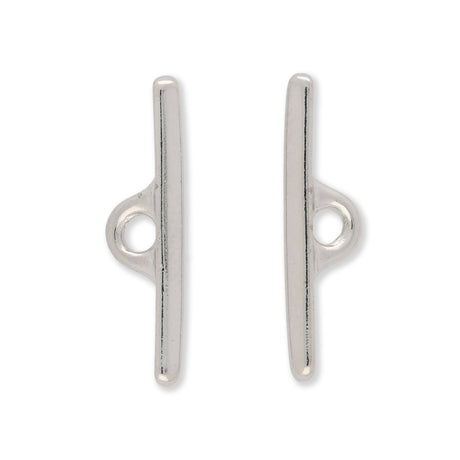Tierra Cast - Knebel zu D Ring - Helles Rhodium - PerlineBeads SA