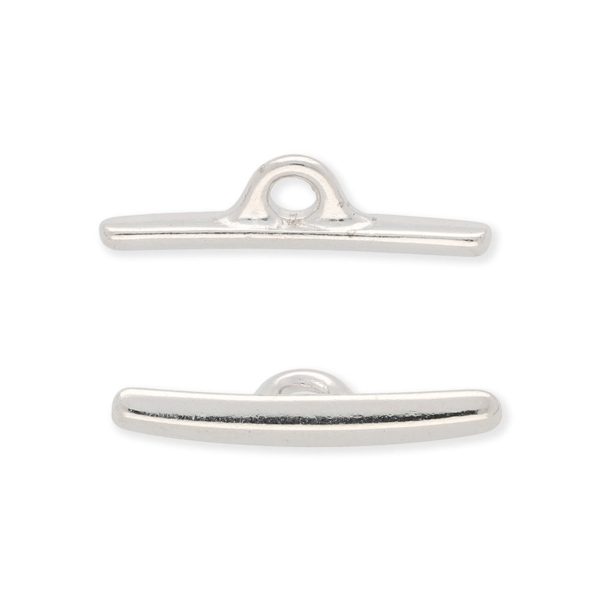 Tierra Cast - Knebel zu D Ring - Helles Rhodium - PerlineBeads SA