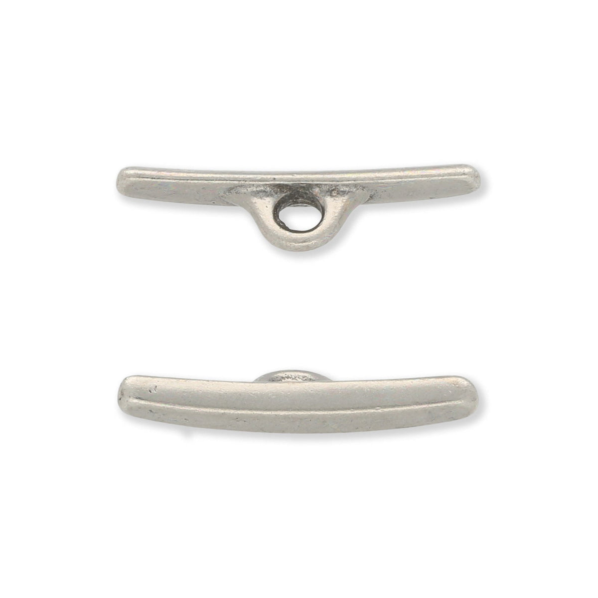 Tierra Cast - Knebel zu D Ring - Zinnfarbe - PerlineBeads SA