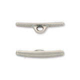 Tierra Cast - Knebel zu D Ring - Zinnfarbe - PerlineBeads SA