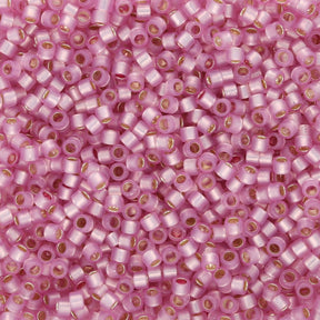 TOHO Aiko - Translucent Silver - Lined Rosaline - PerlineBeads SA