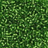TOHO Aiko - Transparent Silver - Lined Lime Green - PerlineBeads SA