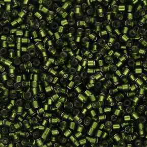 TOHO Aiko - Transparent Silver - Lined Olivine - PerlineBeads SA