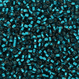 TOHO Aiko - Transparent Silver - Lined Teal - PerlineBeads SA
