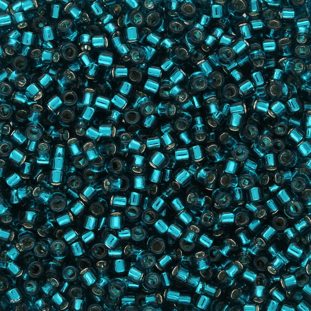 TOHO Aiko - Transparent Silver - Lined Teal - PerlineBeads SA