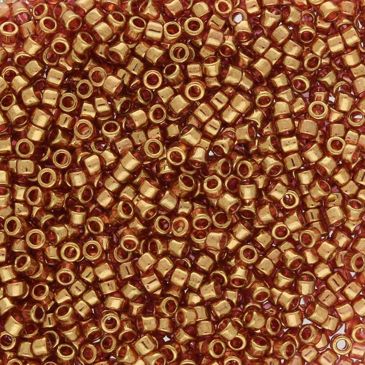 TOHO Treasure - Gold - Lustered Transparent Pink - PerlineBeads SA