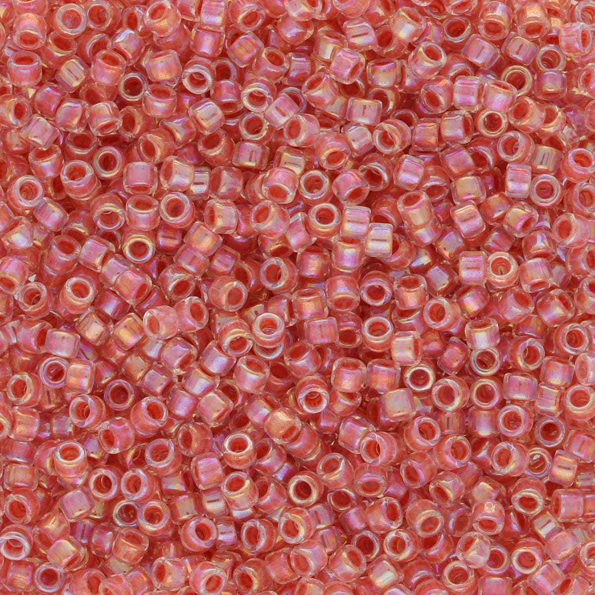 TOHO Treasure - Inside - Color Rainbow Crystal/Salmon - Lined - PerlineBeads SA