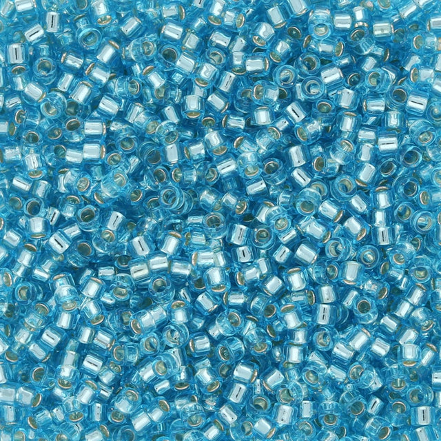 TOHO Treasure - Silver - Lined Aquamarine - PerlineBeads SA