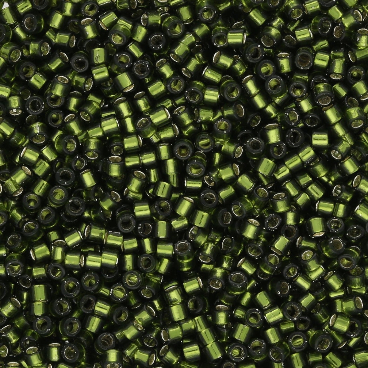 TOHO Treasure - Silver - Lined Olivine - PerlineBeads SA