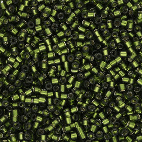 TOHO Treasure - Silver - Lined Olivine - PerlineBeads SA