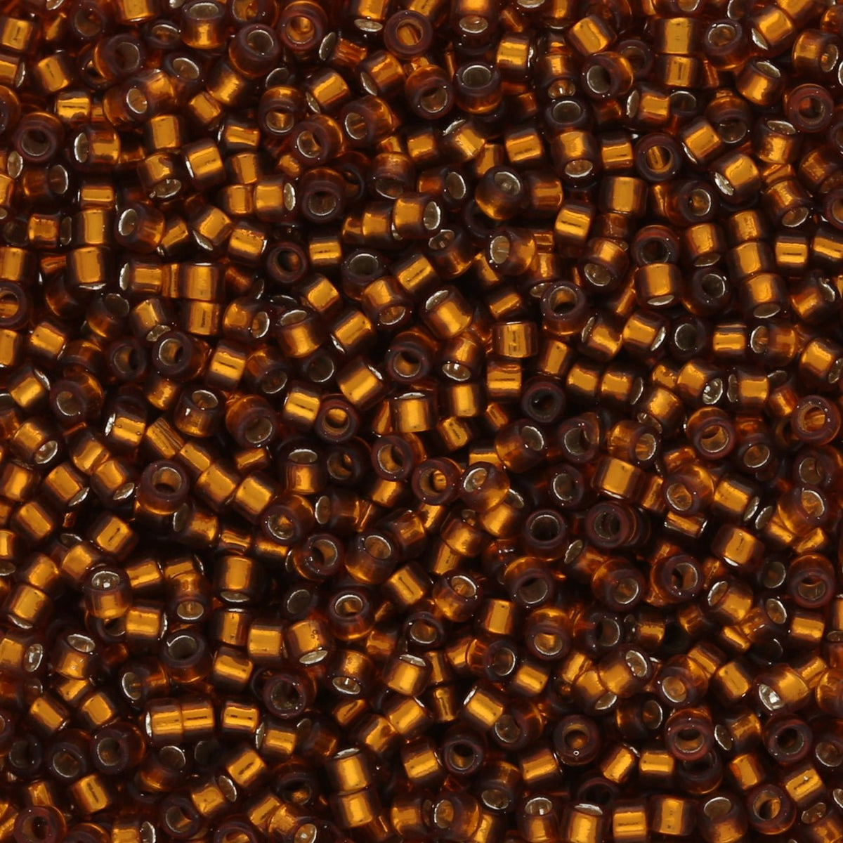 TOHO Treasure - Silver - Lined Smoky Topaz - PerlineBeads SA