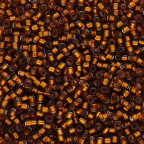 TOHO Treasure - Silver - Lined Smoky Topaz - PerlineBeads SA