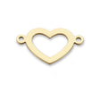Verbindungselement “Herz” 20 x 12 mm • Edelstahl • Farbe Gold - PerlineBeads SA