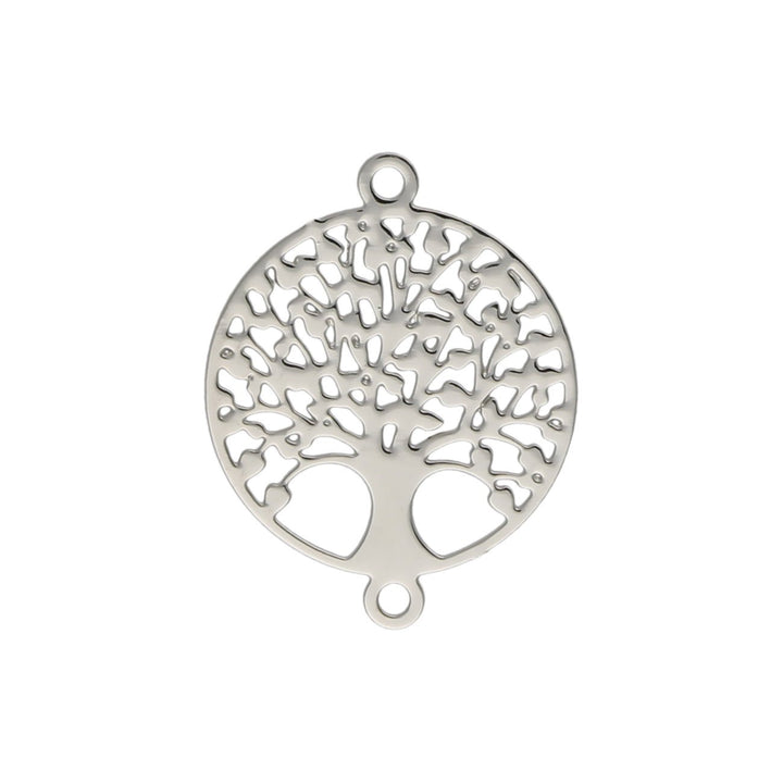 Verbindungselement “Tree of Life” 12 mm - Farbe silber - PerlineBeads