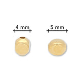 Vergoldete Metallperlen – Soft Cube – 5x4 mm (20 Stück) - PerlineBeads SA