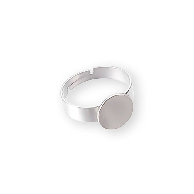 Verstellbarer Ring aus Edelstahl - Farbe Stahl - PerlineBeads SA