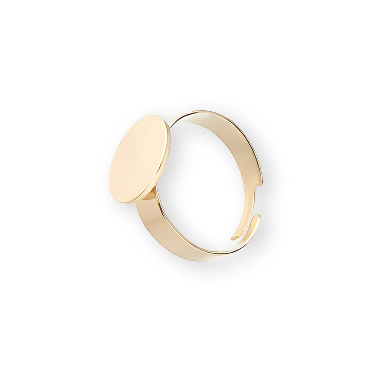 Verstellbarer Ring aus Edelstahl - Goldfarbe - PerlineBeads SA