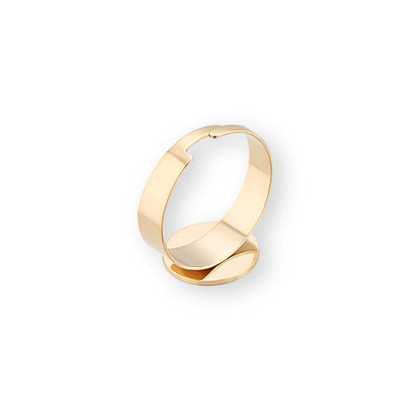 Verstellbarer Ring aus Edelstahl - Goldfarbe - PerlineBeads SA