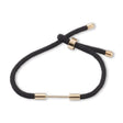 Verstellbares Armband aus geflochtenem Nylon – Schwarz - PerlineBeads SA