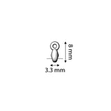 Vuorkoti - Superduo Bead Ending - Silver Plate - PerlineBeads SA