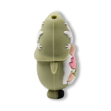 Wichtel Focal-Bead • 3D-Silikonperle mit Schmetterling & Tulpen - PerlineBeads SA
