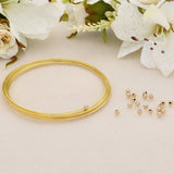 Abschluss-Perle für Memory Wire - 3 mm - Gold - PerlineBeads