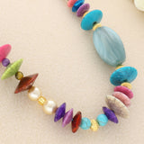 Acryl-Perle gewellt, oval - Hellblau - PerlineBeads