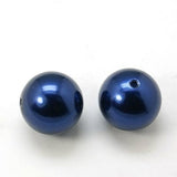 Acrylperle rund - 18 mm - Blau - PerlineBeads