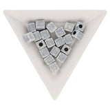 Acrylperle viereckig - hellgrau - PerlineBeads