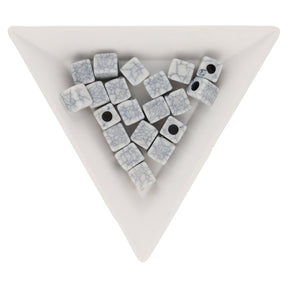 Acrylperle viereckig - hellgrau - PerlineBeads