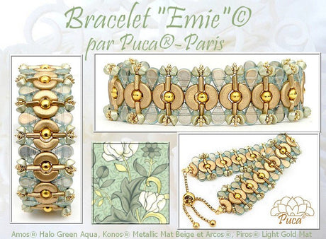 Amos® par Puca® - Halo Light Rose - PerlineBeads