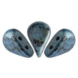 Amos® par Puca® - Metallic Mat Blue Spotted - PerlineBeads