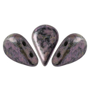 Amos® par Puca® - Metallic Mat Violet Spotted - PerlineBeads