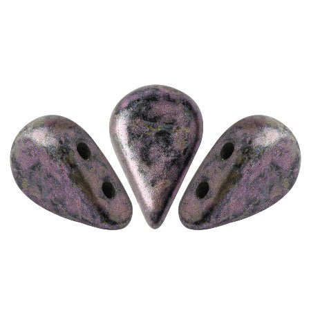 Amos® par Puca® - Metallic Mat Violet Spotted - PerlineBeads